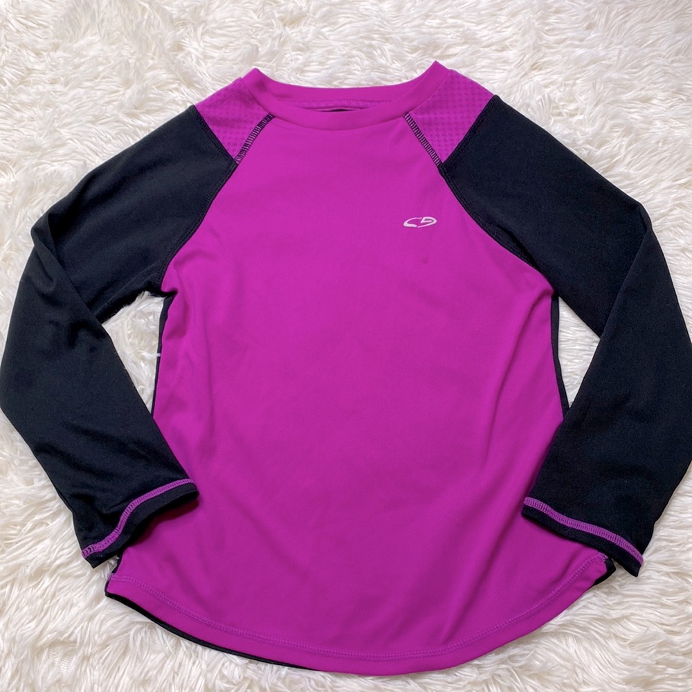 C9 by Champions Purple Black Duo Dry Long Sleeve Athletic Shirt Size XS 4-5